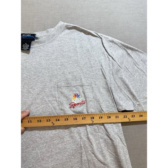 Vintage NBC Experience Shirt Men's XL Gray Embroidered Pocketed Short Sleeve - Picture 8 of 11
